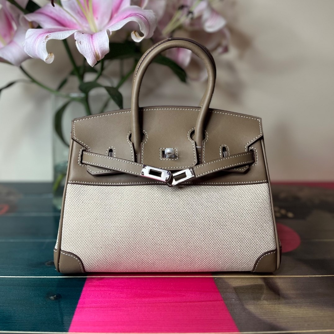 IMG_3419 کیف دستی زنانه هرمس مدل بیرکین 25 | Birkin چرم و جیر - تصویر 1