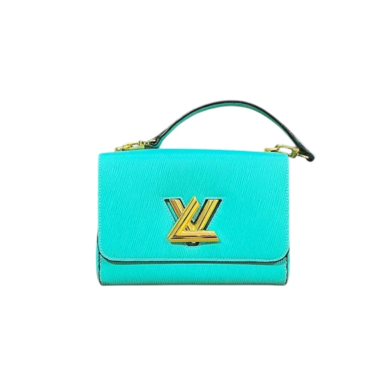 Louis Vuitton Turquoise Epi Leather Twist PM Bag 01 کیف لویی ویتون فیروزهای