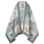 شال موهر هرمس آبی