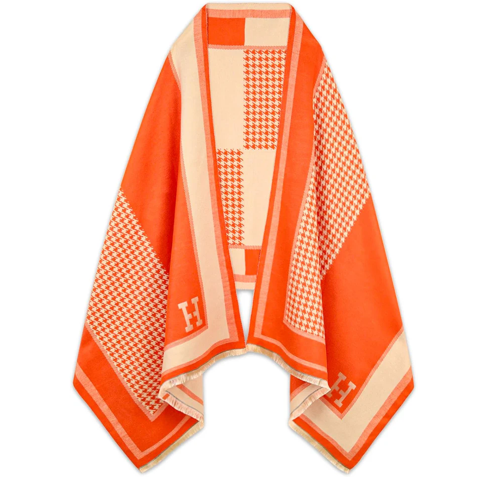 شال موهر هرمس Hermès woollen orange